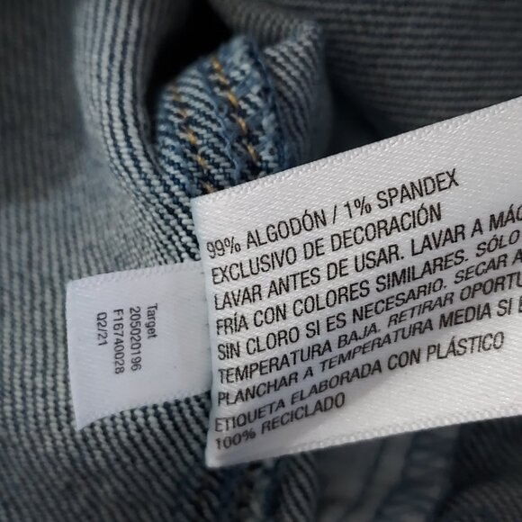 Cat & Jack girls jean jacket vest size L (10-12) blue medium wash - Picture 6 of 8